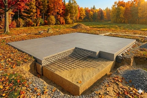 Плитный фундамент 6x7
